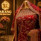 "The Persian Red" Premium Designer Saree with Veil