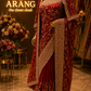 "The Persian Red" Premium Designer Saree with Veil