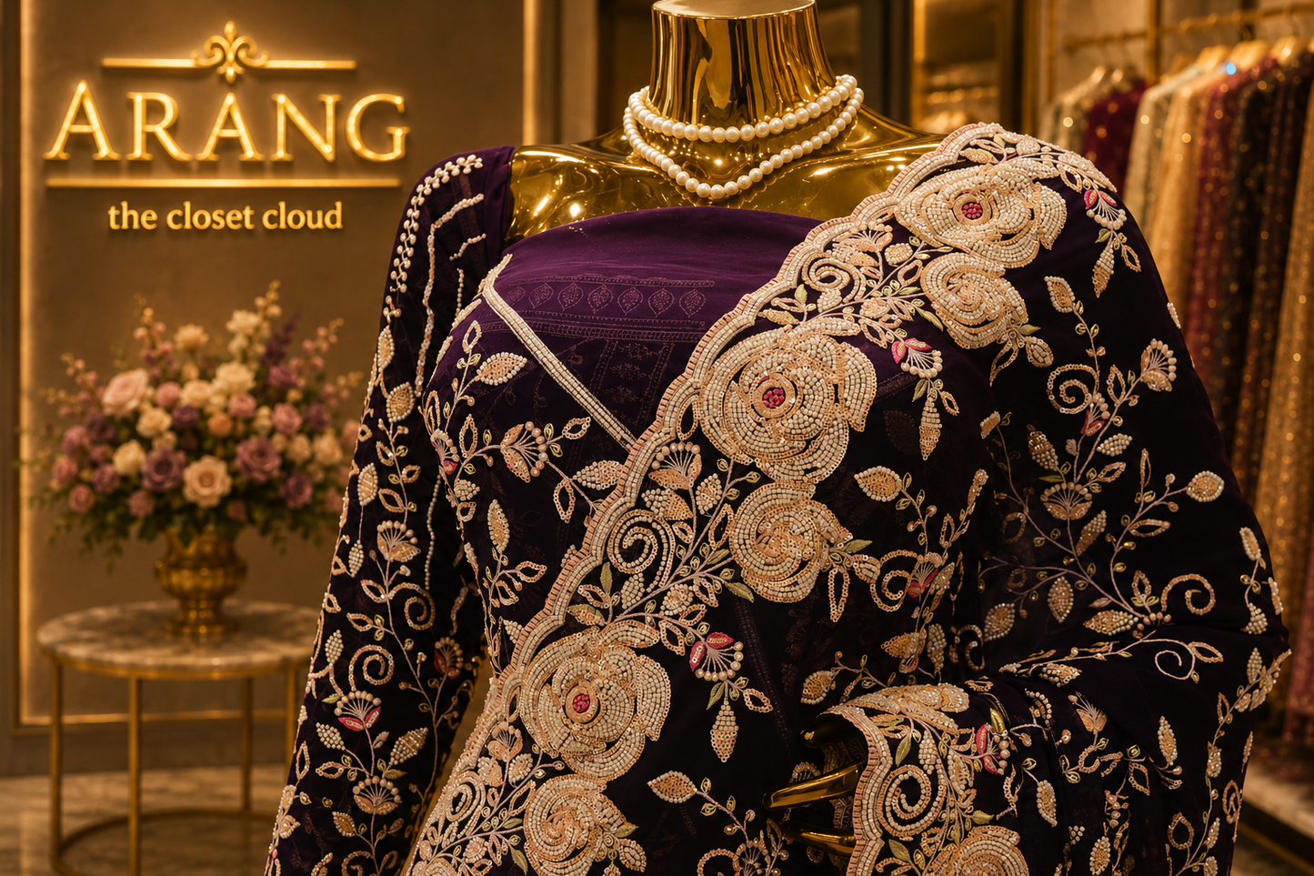 "The Russian Violet" Premium Luxury Designer Saree