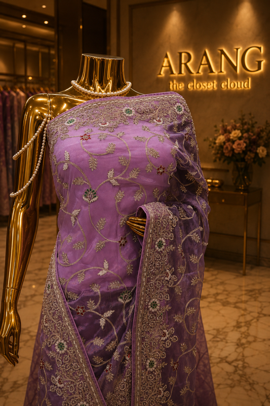"The Periwinkle" Premium Designer Saree
