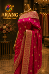 “The Fuchsia Pink" Premium Handcrafted Designer Saree