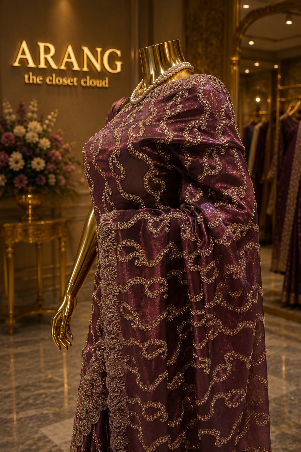 “The Antique Mauve" Premium Designer Saree