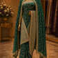 "The Persian Green" Premium Designer Saree with Veil