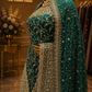 "The Persian Green" Premium Designer Saree with Veil