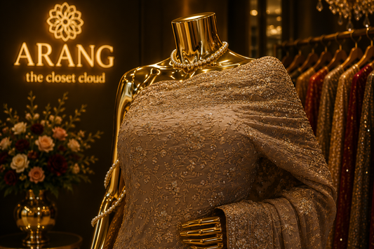 "The Golden Petals" Premium Designer Saree