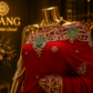 "The Persian Red" Premium Zardozi Handcrafted Saree