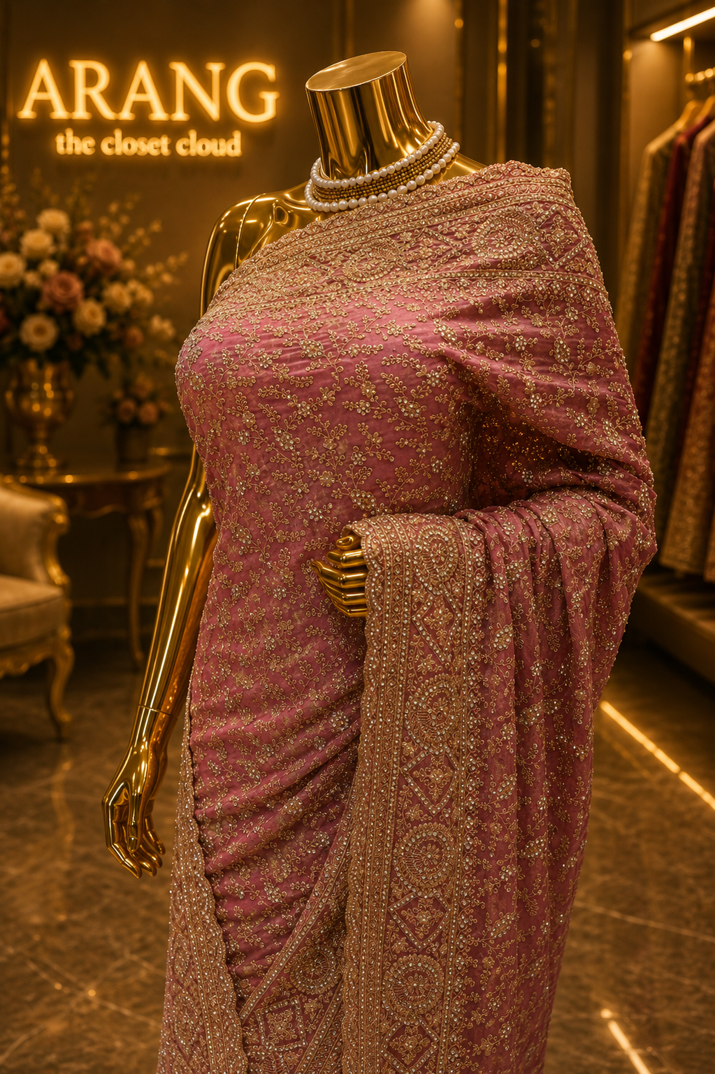 "The Dusty Pink" Premium Designer Saree
