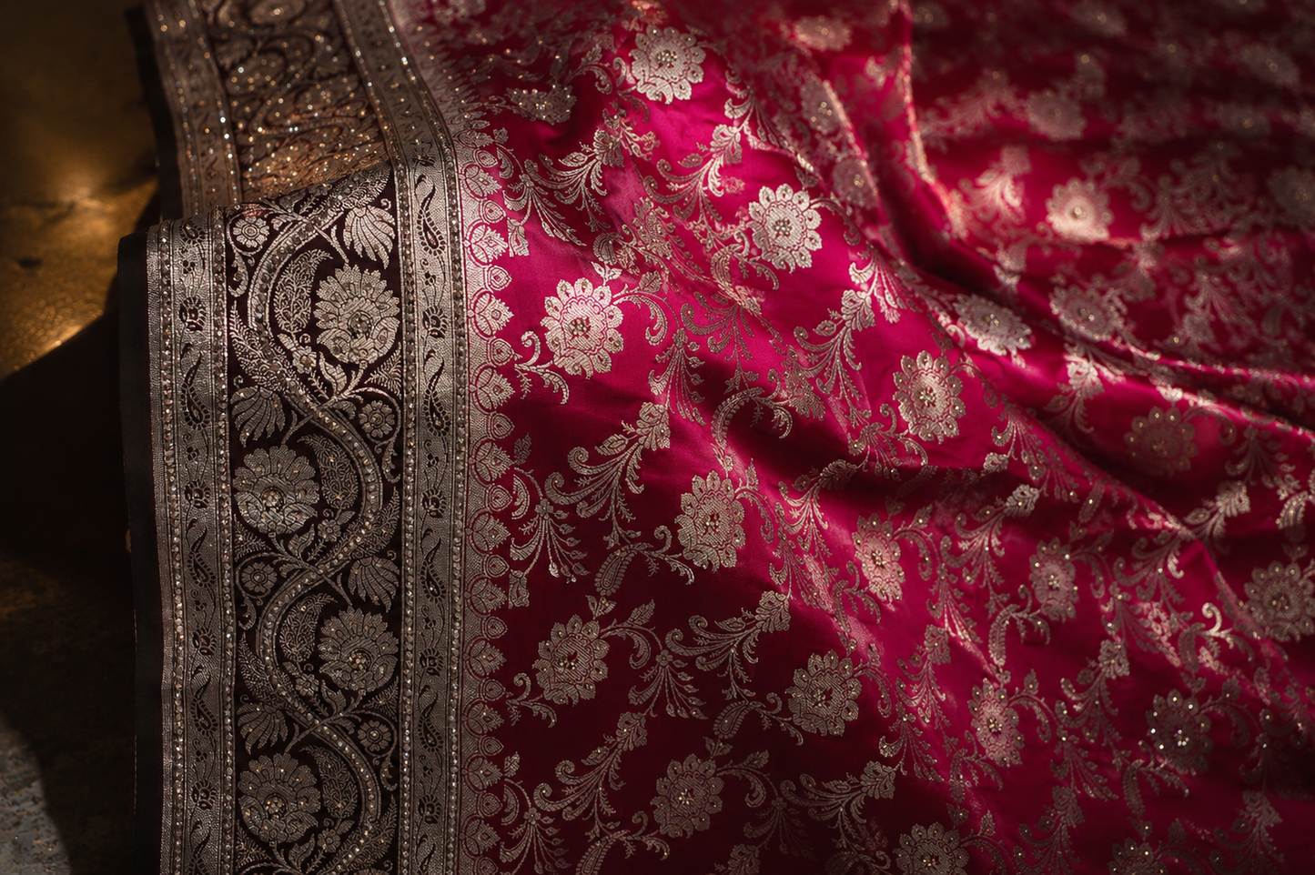 "The Rani Pink" Premium Banarasi Silk Saree