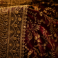 "The Royal Deep Wine" Designer Saree with Veil