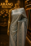 "The Metallic-Sheen Pastel Green" Premium Banarasi Silk Saree