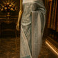 "The Metallic-Sheen Pastel Green" Premium Banarasi Silk Saree