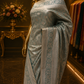 "The Metallic-Sheen Pastel Green" Premium Banarasi Silk Saree