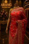 "The Vermillion Red" Premium Banarasi Silk Saree