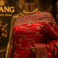 "The Vermillion Red" Premium Banarasi Silk Saree