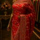 "The Vermillion Red" Premium Banarasi Silk Saree