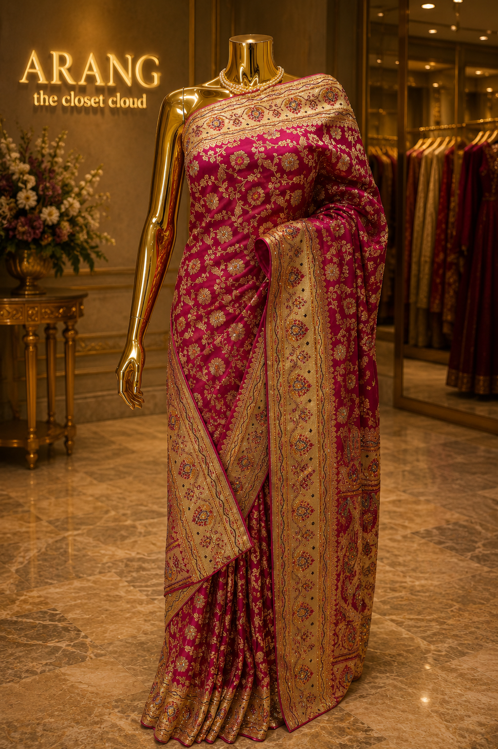 "The Lenten Rose" Premium Banarasi Silk Saree
