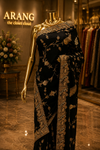 "The Asphalt Black" Premium Handcrafted Saree