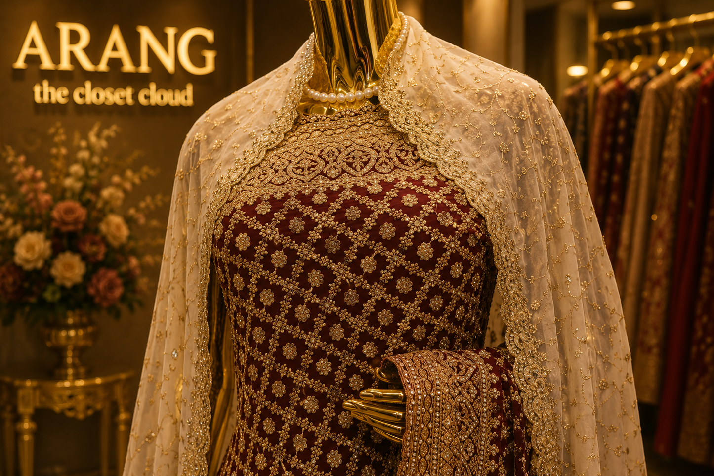 “The Wine Splash” Vol 3 Premium Designer Saree with Veil