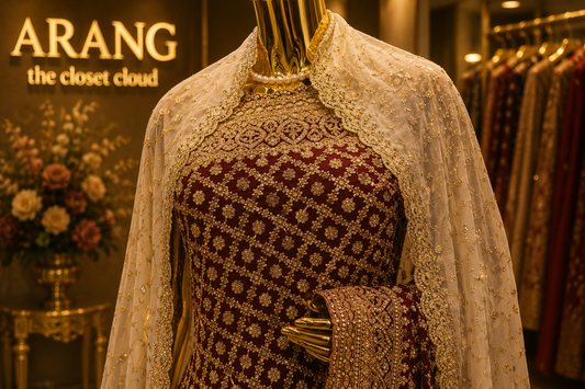 “The Wine Splash” Vol 3 Premium Designer Saree with Veil