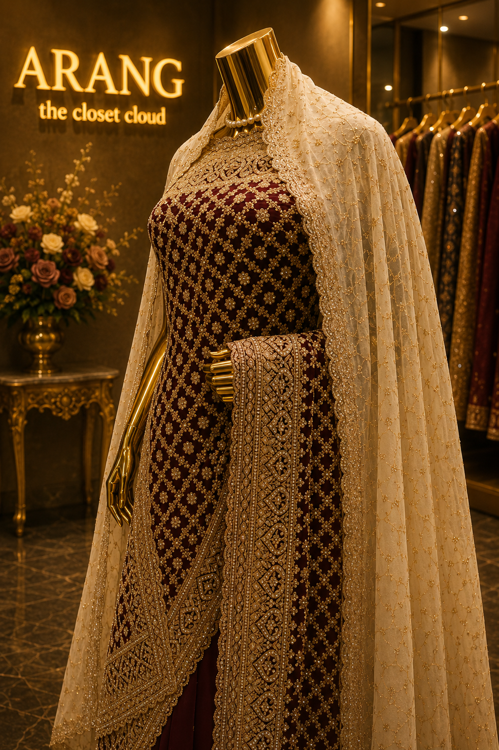 “The Wine Splash” Vol 3 Premium Designer Saree with Veil