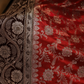 "The Red & Black Duet" Premium Banarasi Silk Saree
