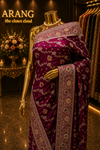 “The Royal Wine” Premium Bridal Banarasi Silk Saree