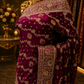 “The Royal Wine” Premium Bridal Banarasi Silk Saree