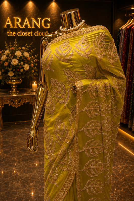 “The Green Lemon” Premium Designer Saree