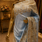 "The Turkish Blue" Premium Handcrafted Saree