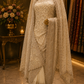 “The Ceramic White” Premium Designer Saree with Veil