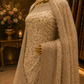 “The Ceramic White” Premium Designer Saree with Veil