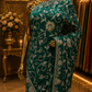 "The Peacock Green" Premium Handcrafted Saree