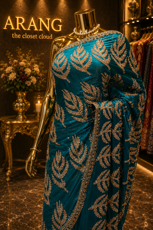 “The Pacific Blue” Premium Designer Saree