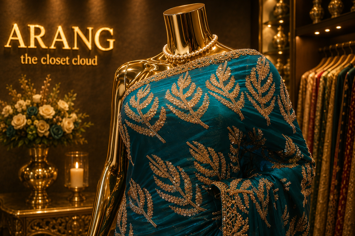 “The Pacific Blue” Premium Designer Saree