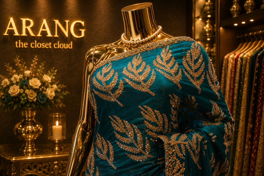 “The Pacific Blue” Premium Designer Saree