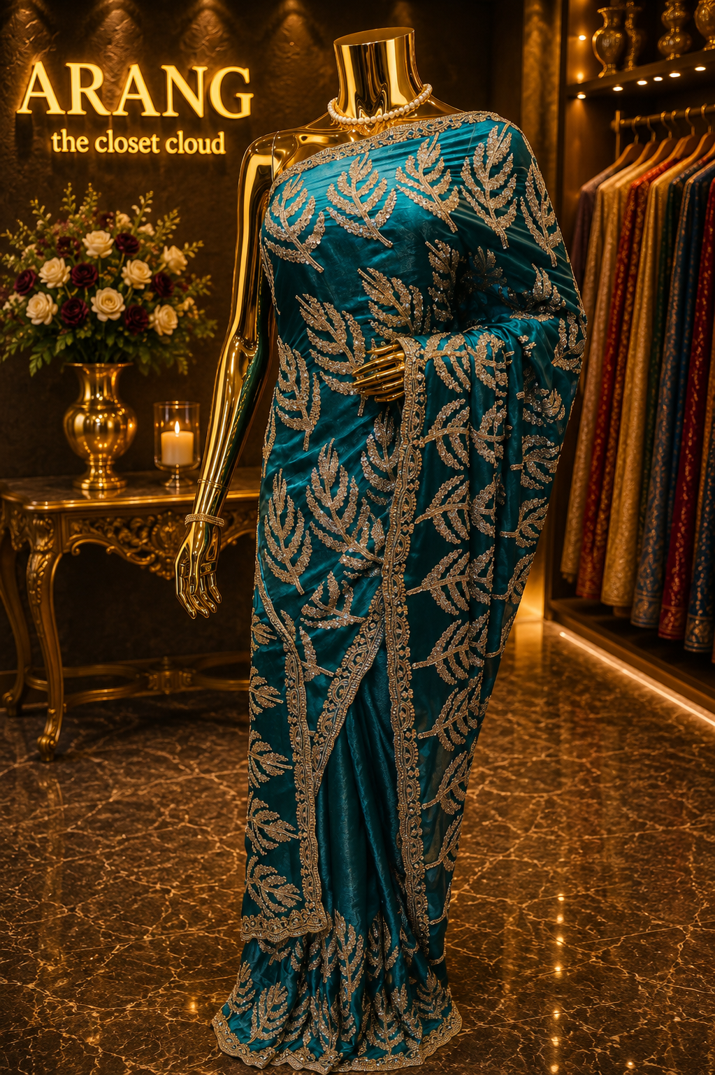 “The Pacific Blue” Premium Designer Saree
