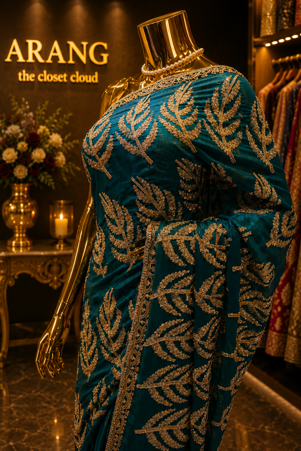 “The Pacific Blue” Premium Designer Saree