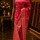 "The Rani Pink" Premium Pashmina Minakari Saree