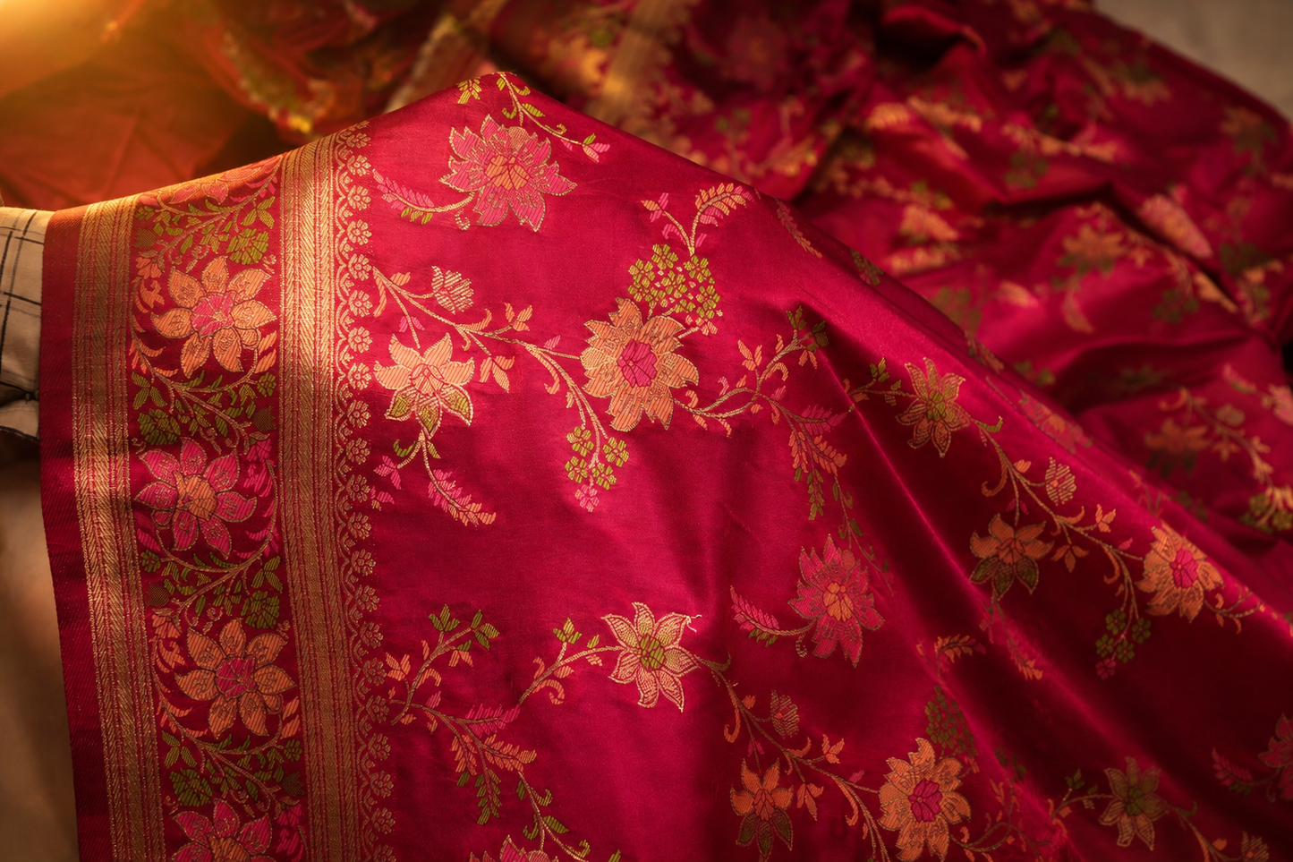 "The Rani Pink" Premium Pashmina Minakari Saree