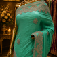 "The Turquoise" Premium Handcrafted Designer Saree