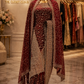 "The Dark Burgundy" Premium Bridal Saree with Veil