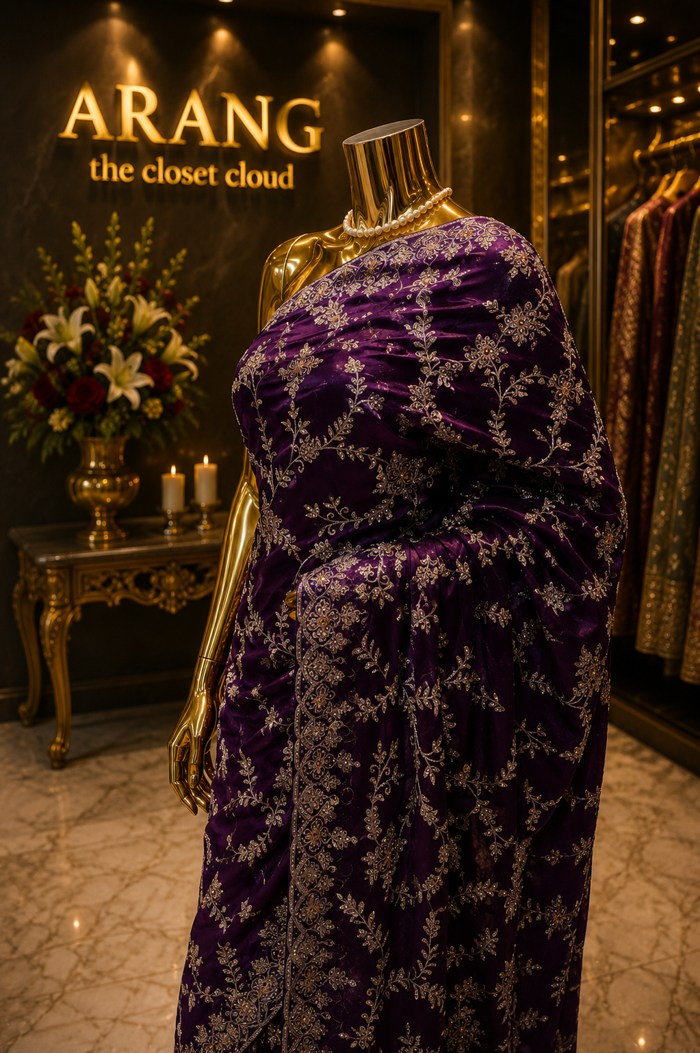 "The Russian Violet" Premium Designer Saree