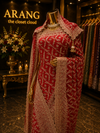 “The Exquisite Crimson Red” Premium Designer Bridal Saree with Veil