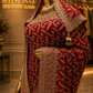 “The Exquisite Crimson Red” Premium Designer Bridal Saree with Veil