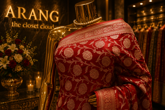 "The Royal Red" Banarasi Chiffon Saree