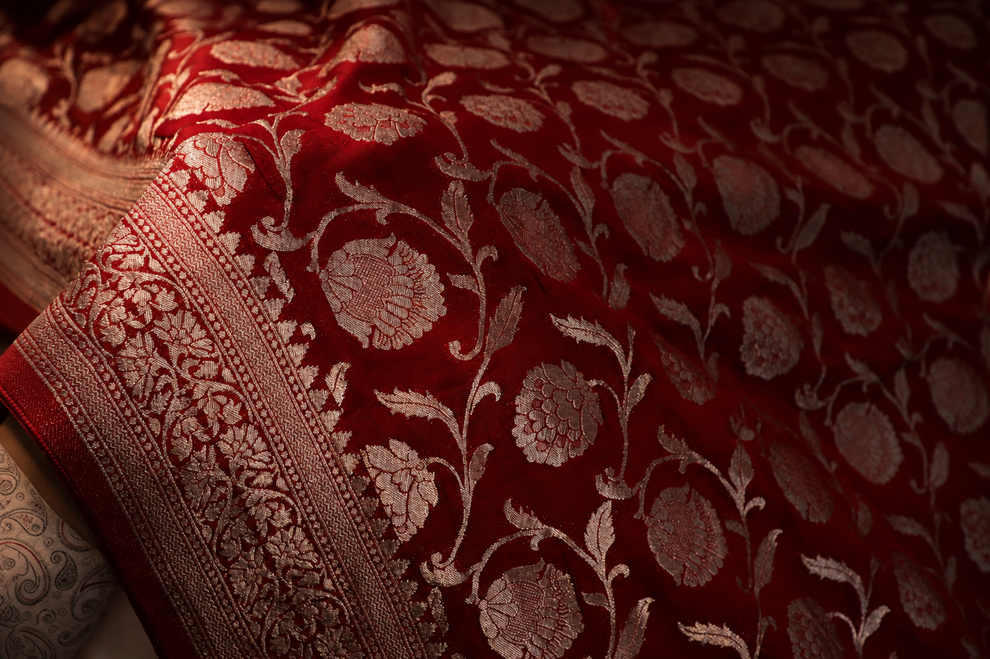 "The Royal Red" Banarasi Chiffon Saree