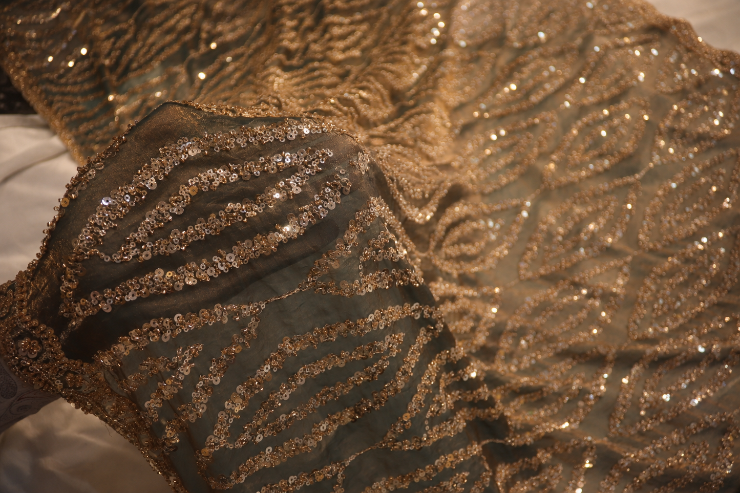 “The Royal Olive Green” Premium Designer Saree