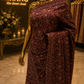 "The Wine Splash" Kashmiri Designer Georgette Saree