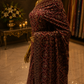 "The Wine Splash" Kashmiri Designer Georgette Saree