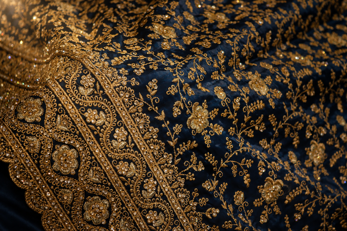 "The Royal Midnight Blue" Premium Designer Saree